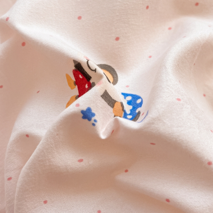 91家纺网 家纺一手货源 找家纺 卡迪熊家纺 2025新款水洗双层纱双拼碎花四件套 欢乐聚会