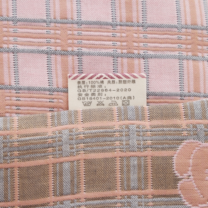 91家纺网 家纺一手货源 找家纺 朴尔家纺-毛巾被 2025新款韩版小碎花边全棉纯棉三层纱布枕巾单枕巾枕巾单件 动物格-粉 52x78cm枕巾一对