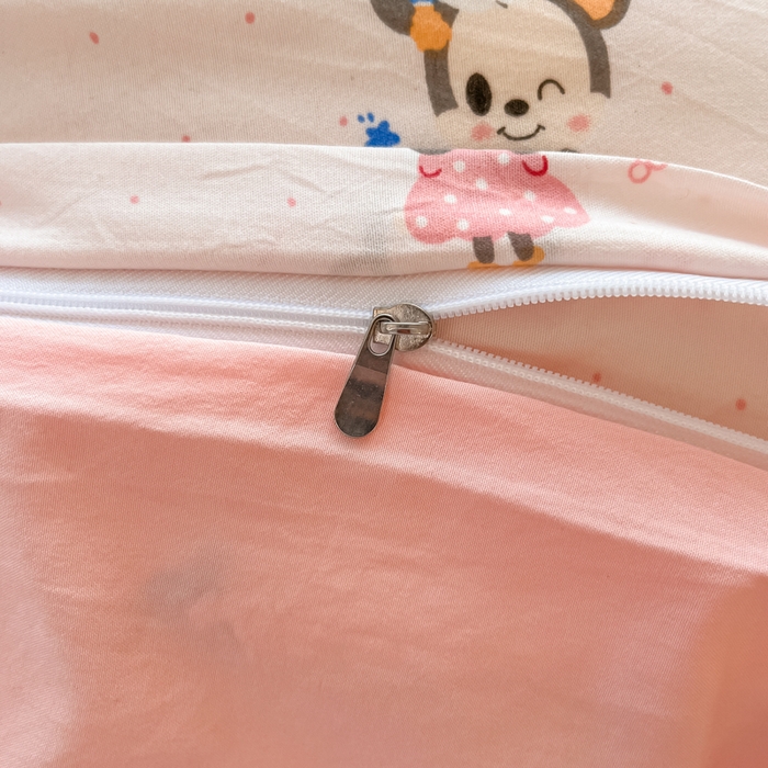 91家纺网 家纺一手货源 找家纺 彩韵家纺 2025新款水洗双层纱双拼碎花四件套 欢乐聚会