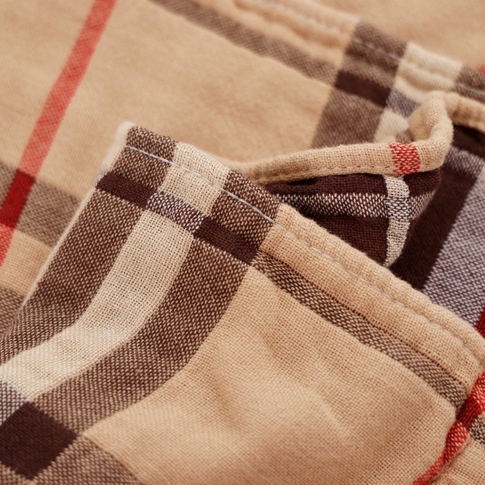 91家纺网 家纺一手货源 找家纺 朴尔家纺-毛巾被 2025新款全棉纯棉欣软系列定位四层加厚柔软纱布枕巾单枕巾枕巾单件 巴宝格 52x75cm枕巾一对