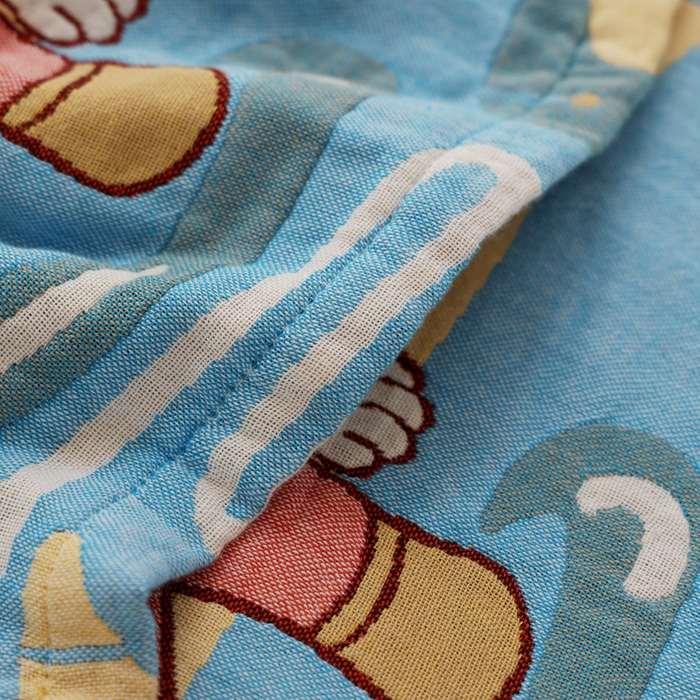 91家纺网 家纺一手货源 找家纺 朴尔家纺-毛巾被 2025新款全棉纯棉欣软系列定位四层加厚柔软纱布枕巾单枕巾枕巾单件 多趣多 52x75cm枕巾一对