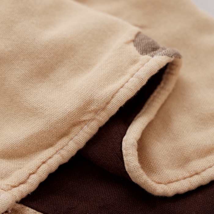 91家纺网 家纺一手货源 找家纺 朴尔家纺-毛巾被 2025新款全棉纯棉欣软系列定位四层加厚柔软纱布枕巾单枕巾枕巾单件 圈圈熊 52x75cm枕巾一对