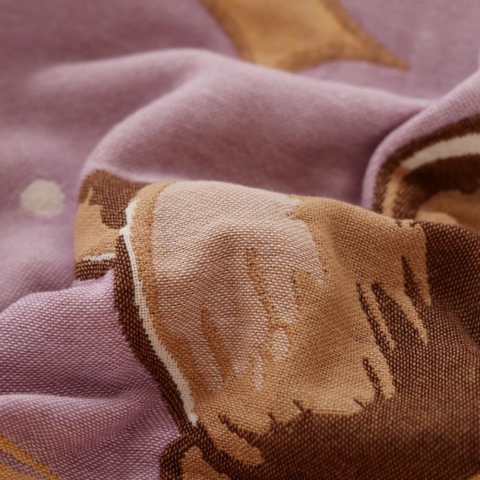 91家纺网 家纺一手货源 找家纺 朴尔家纺-毛巾被 2025新款全棉纯棉欣软系列定位四层加厚柔软纱布枕巾单枕巾枕巾单件 星光熊 52x75cm枕巾一对