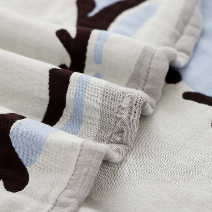 91家纺网 家纺一手货源 找家纺 朴尔家纺-毛巾被 2025新款全棉纯棉欣软系列定位四层加厚柔软纱布枕巾单枕巾枕巾单件 雪瑞瑞 52x75cm枕巾一对