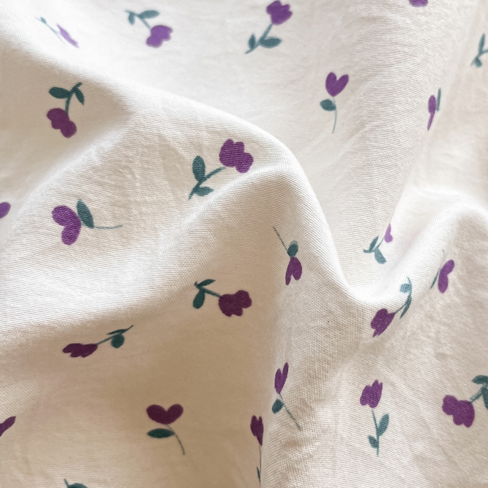 91家纺网 家纺一手货源 找家纺 彩韵家纺 2025新款水洗双层纱双拼碎花四件套 小花朵朵