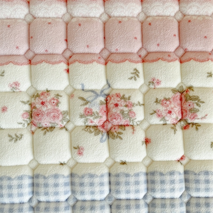 91家纺网 家纺一手货源 找家纺 梵朴 2025新款学生宿舍上下铺牛奶绒夹棉床垫床护垫床褥子 情意满满粉