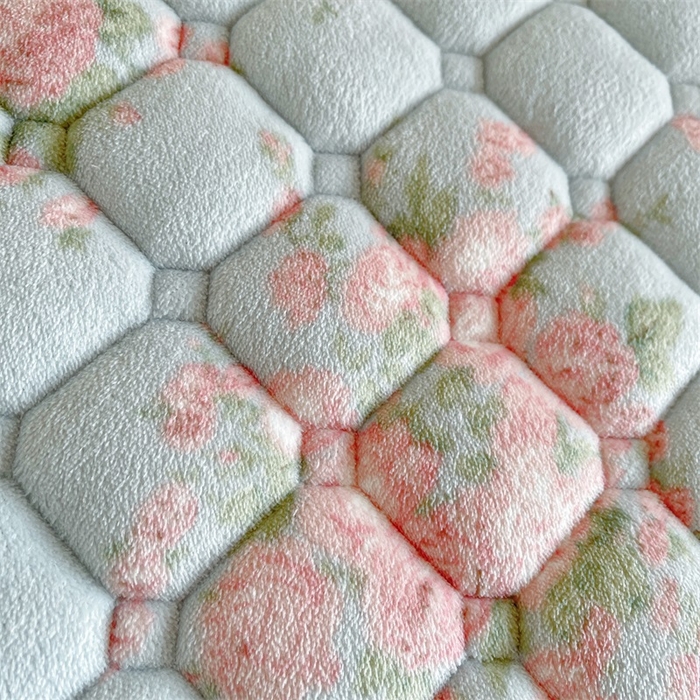 91家纺网 家纺一手货源 找家纺 梵朴 2025新款学生宿舍上下铺牛奶绒夹棉床垫床护垫床褥子 欧风花影-蓝