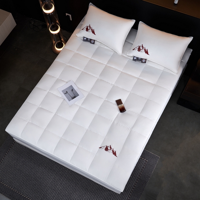 91家纺网 家纺一手货源 找家纺 （总）岚司羽 2025新款小糯米羽绒单品床笠床笠单件单床笠