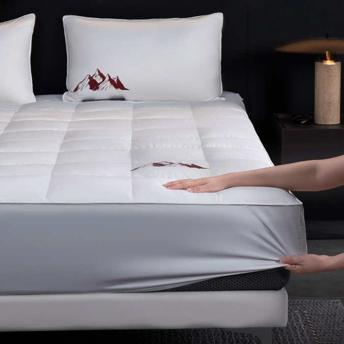 91家纺网 家纺一手货源 找家纺 岚司羽 2025新款小糯米羽绒单品床笠床笠单件单床笠 小糯米-白色