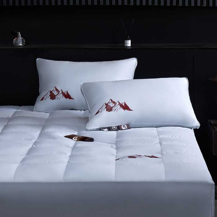 91家纺网 家纺一手货源 找家纺 岚司羽 2025新款小糯米羽绒单品床笠床笠单件单床笠 小糯米-灰色