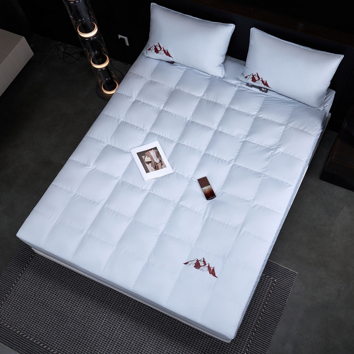 91家纺网 家纺一手货源 找家纺 岚司羽 2025新款小糯米羽绒单品床笠床笠单件单床笠 小糯米-灰色