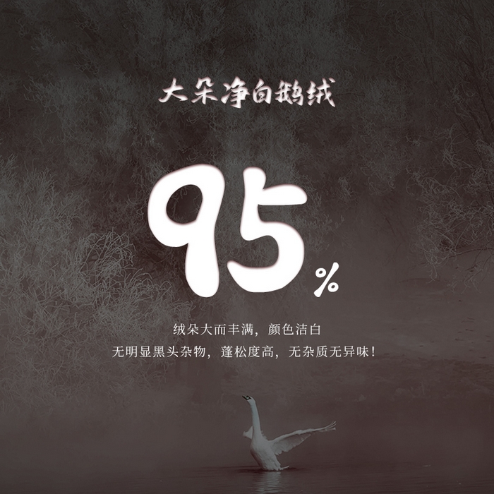 91家纺网 家纺一手货源 找家纺 岚司羽 2025新款小糯米白鹅绒羽绒被被子被芯 小糯米-白色