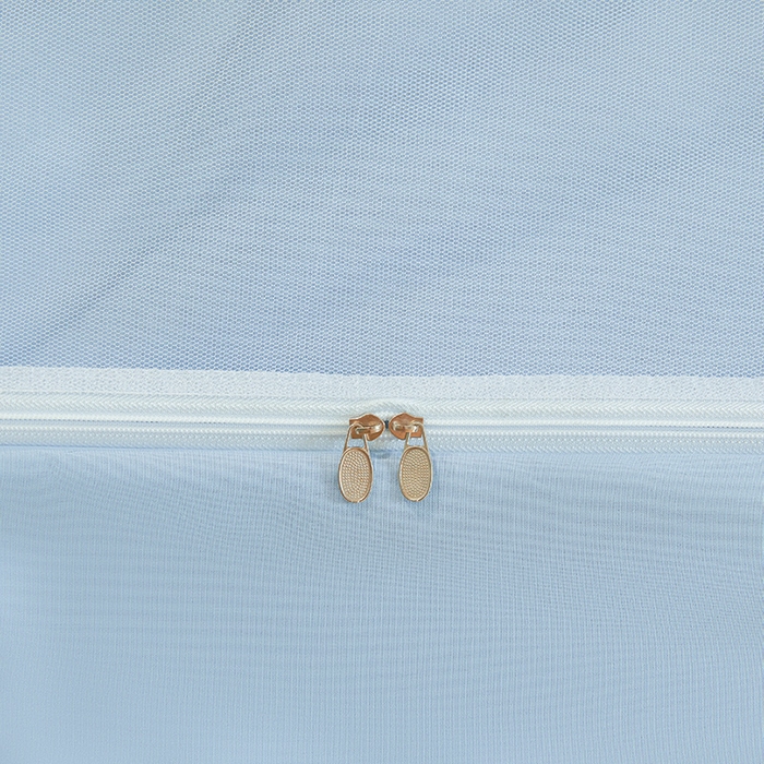 91家纺网 家纺一手货源 找家纺 安金蚊帐 2025新款防蚊遮光一体99%强遮光宿舍上下铺遮光学生蚊帐格子花边 小香条格-蓝