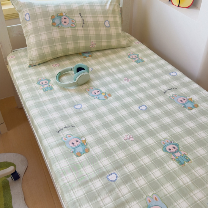 91家纺网 家纺一手货源 找家纺 （总）金丝鸟家纺 2025新款全棉纯棉斜纹床笠单品床笠单件单床笠-学生床