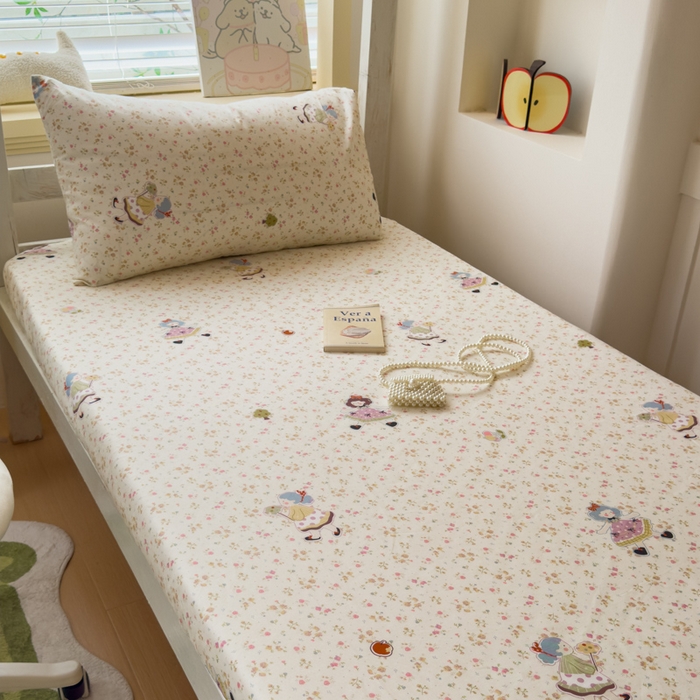 91家纺网 家纺一手货源 找家纺 金丝鸟家纺 2025新款全棉纯棉斜纹床笠单品床笠单件单床笠-学生床 星轨漫步