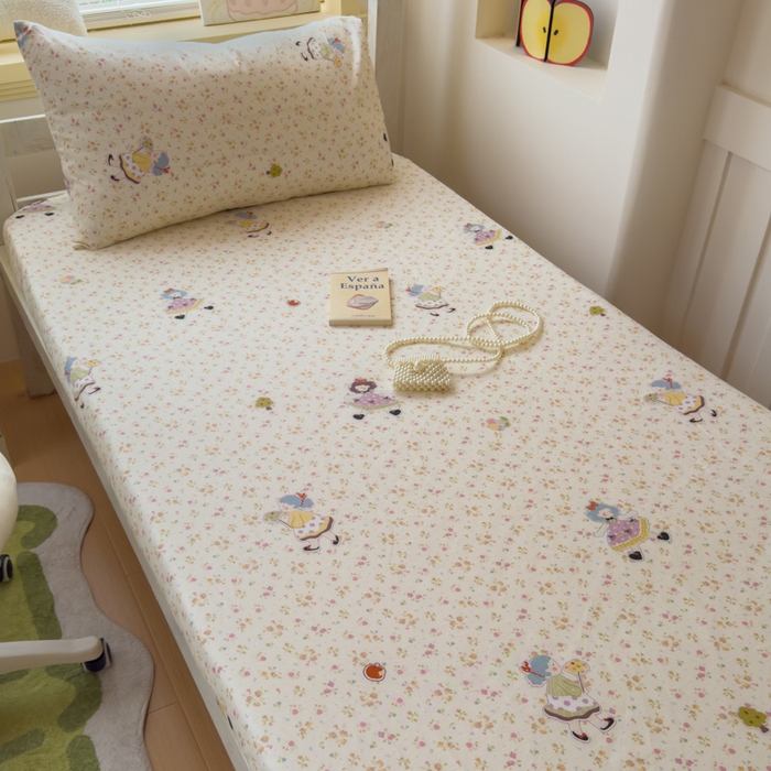 91家纺网 家纺一手货源 找家纺 金丝鸟家纺 2025新款全棉纯棉斜纹床笠单品床笠单件单床笠-学生床 星轨漫步