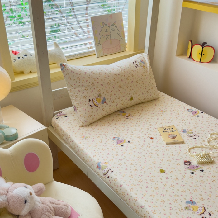 91家纺网 家纺一手货源 找家纺 金丝鸟家纺 2025新款全棉纯棉斜纹床笠单品床笠单件单床笠-学生床 星轨漫步