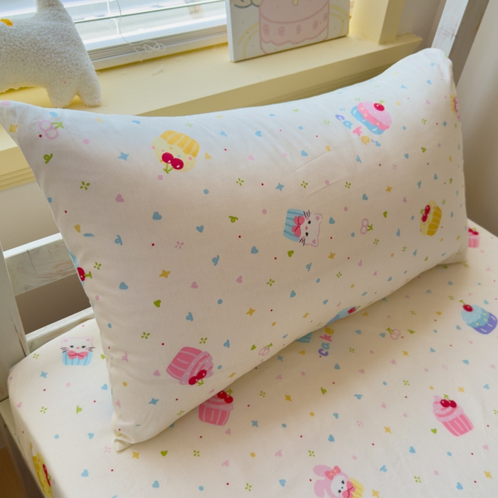 91家纺网 家纺一手货源 找家纺 金丝鸟家纺 2025新款全棉纯棉斜纹床笠单品床笠单件单床笠-学生床 茶杯蛋糕