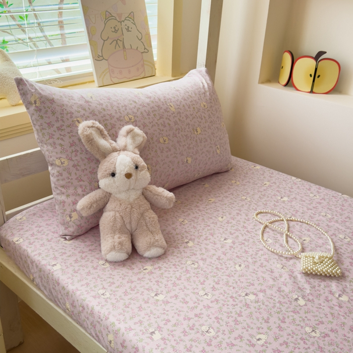 91家纺网 家纺一手货源 找家纺 金丝鸟家纺 2025新款全棉纯棉斜纹床笠单品床笠单件单床笠-学生床 摩伊