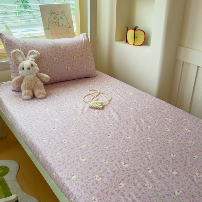 91家纺网 家纺一手货源 找家纺 金丝鸟家纺 2025新款全棉纯棉斜纹床笠单品床笠单件单床笠-学生床 摩伊