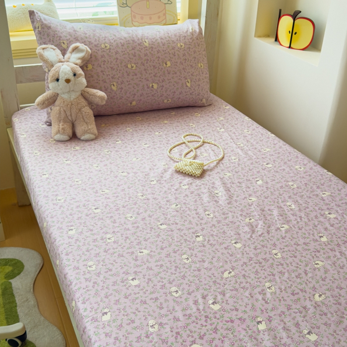 91家纺网 家纺一手货源 找家纺 金丝鸟家纺 2025新款全棉纯棉斜纹床笠单品床笠单件单床笠-学生床 摩伊