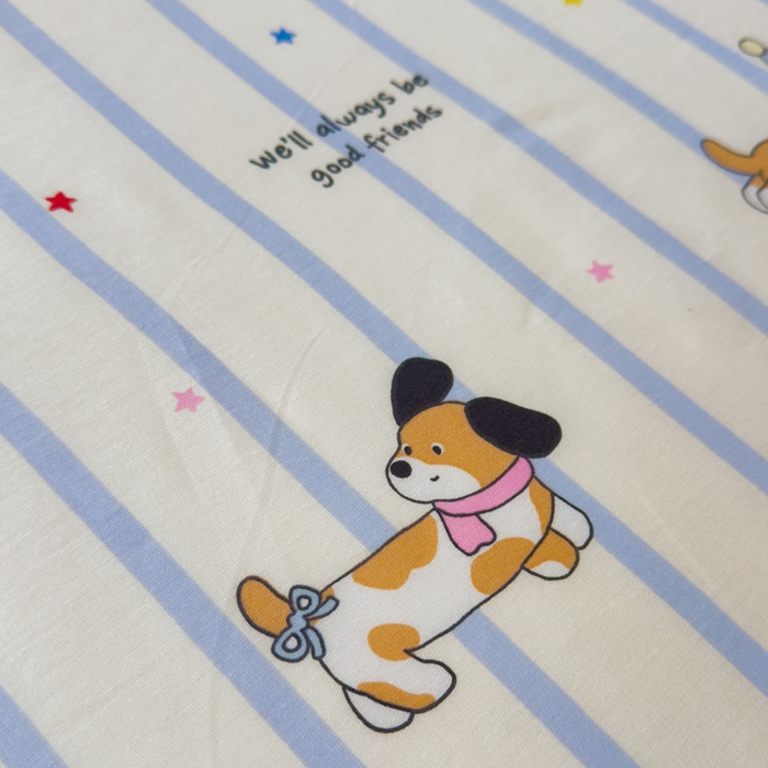 91家纺网 家纺一手货源 找家纺 金丝鸟家纺 2025新款全棉纯棉斜纹床笠单品床笠单件单床笠-学生床 糖纸童年