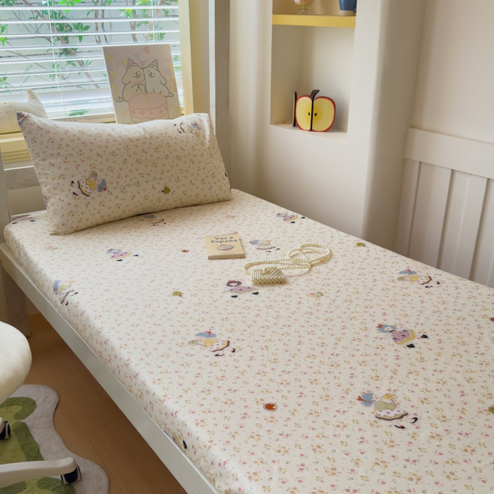 91家纺网 家纺一手货源 找家纺 金丝鸟家纺 2025新款全棉纯棉斜纹床笠单品床笠单件单床笠-学生床 星轨漫步