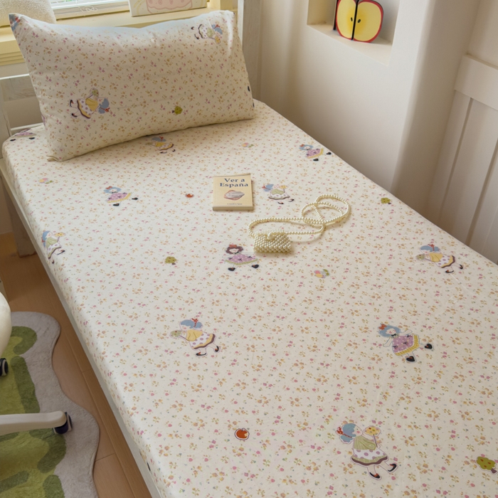 91家纺网 家纺一手货源 找家纺 金丝鸟家纺 2025新款全棉纯棉斜纹床笠单品床笠单件单床笠-学生床 星轨漫步