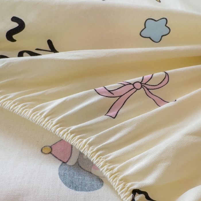 91家纺网 家纺一手货源 找家纺 金丝鸟家纺 2025新款全棉纯棉斜纹床笠单品床笠单件单床笠-学生床 甜汪云趣