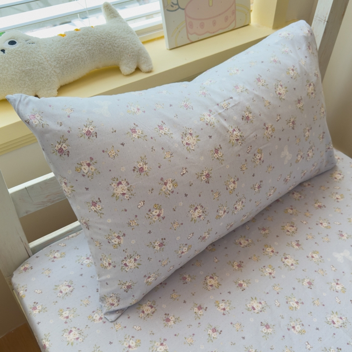 91家纺网 家纺一手货源 找家纺 金丝鸟家纺 2025新款全棉纯棉斜纹床笠单品床笠单件单床笠-学生床 浅夏雏菊-灰