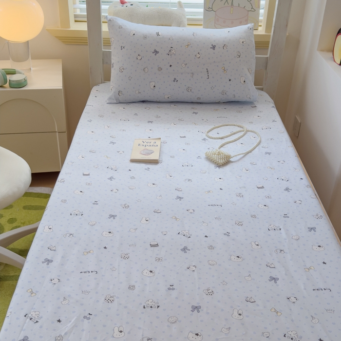 91家纺网 家纺一手货源 找家纺 金丝鸟家纺 2025新款全棉纯棉斜纹床笠单品床笠单件单床笠-学生床 路灯影院