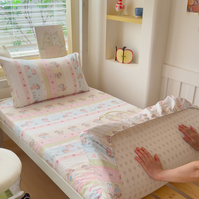 金丝鸟家纺 2025新款全棉纯棉斜纹床笠单品床笠单件单床笠-学生床 集美卧室