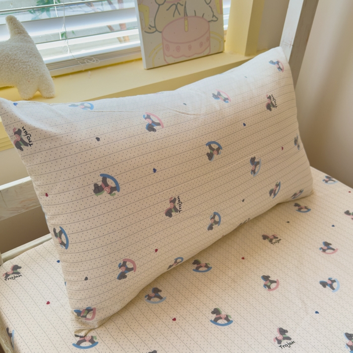 91家纺网 家纺一手货源 找家纺 金丝鸟家纺 2025新款全棉纯棉斜纹床笠单品床笠单件单床笠-学生床 快乐小马