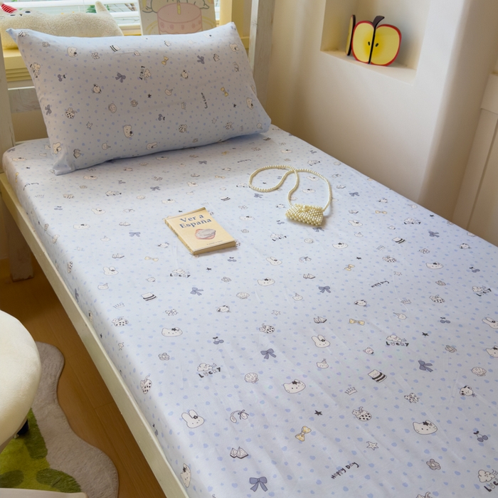 91家纺网 家纺一手货源 找家纺 金丝鸟家纺 2025新款全棉纯棉斜纹床笠单品床笠单件单床笠-学生床 路灯影院