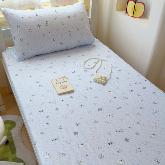 91家纺网 家纺一手货源 找家纺 金丝鸟家纺 2025新款全棉纯棉斜纹床笠单品床笠单件单床笠-学生床 路灯影院