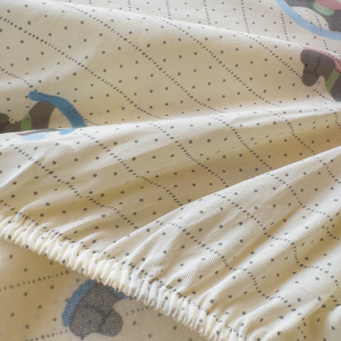 91家纺网 家纺一手货源 找家纺 金丝鸟家纺 2025新款全棉纯棉斜纹床笠单品床笠单件单床笠-学生床 快乐小马