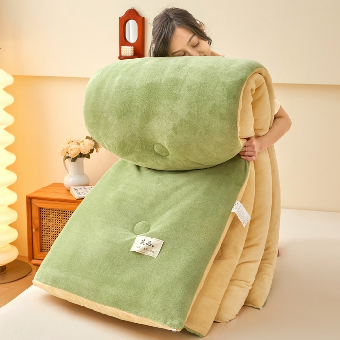 91家纺网 家纺一手货源 找家纺 （总）牛魔王家居 2024新款双面牛奶绒加厚冬被被子被芯填充(白丝棉）