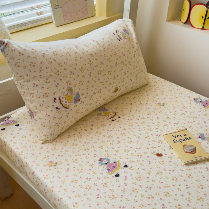 91家纺网 家纺一手货源 找家纺 金丝鸟家纺 2025新款全棉纯棉斜纹床笠单品床笠单件单床笠-学生床 星轨漫步