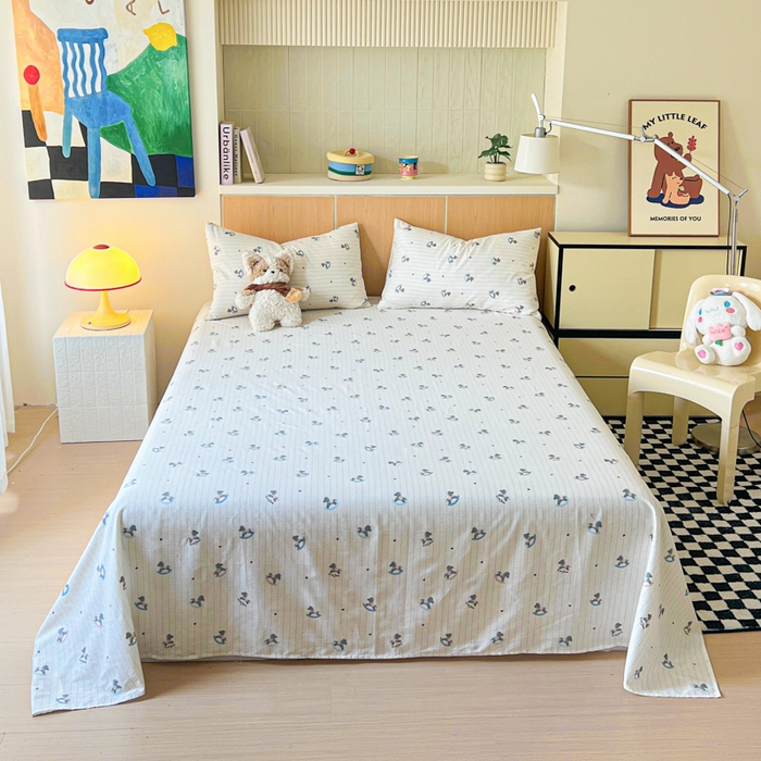 91家纺网 家纺一手货源 找家纺 （总）金丝鸟家纺 2025新款全棉纯棉斜纹床单单品床单单件单床单-大床图