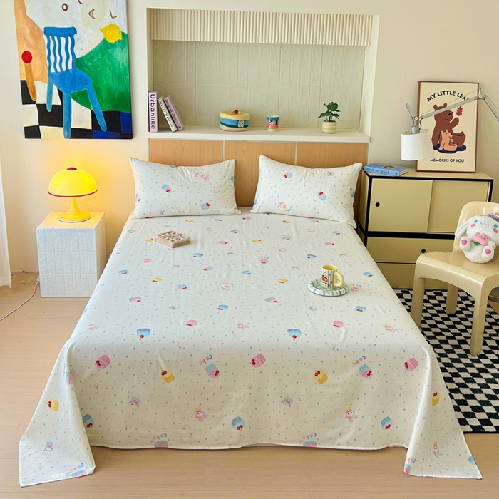 91家纺网 家纺一手货源 找家纺 （总）金丝鸟家纺 2025新款全棉纯棉斜纹床单单品床单单件单床单-大床图