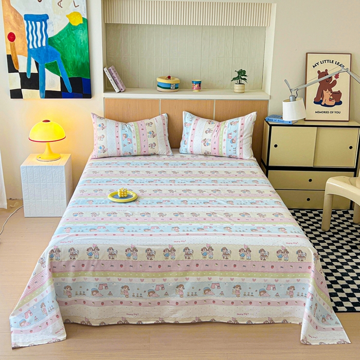 91家纺网 家纺一手货源 找家纺 （总）金丝鸟家纺 2025新款全棉纯棉斜纹床单单品床单单件单床单-大床图