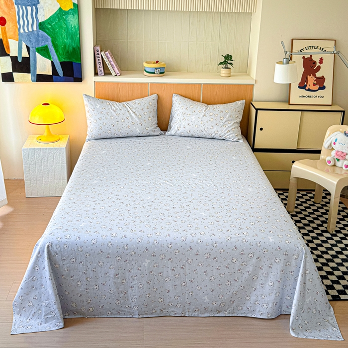 91家纺网 家纺一手货源 找家纺 （总）金丝鸟家纺 2025新款全棉纯棉斜纹床单单品床单单件单床单-大床图