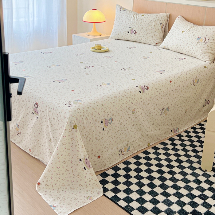 91家纺网 家纺一手货源 找家纺 金丝鸟家纺 2025新款全棉纯棉斜纹床单单品床单单件单床单-大床图 星轨漫步