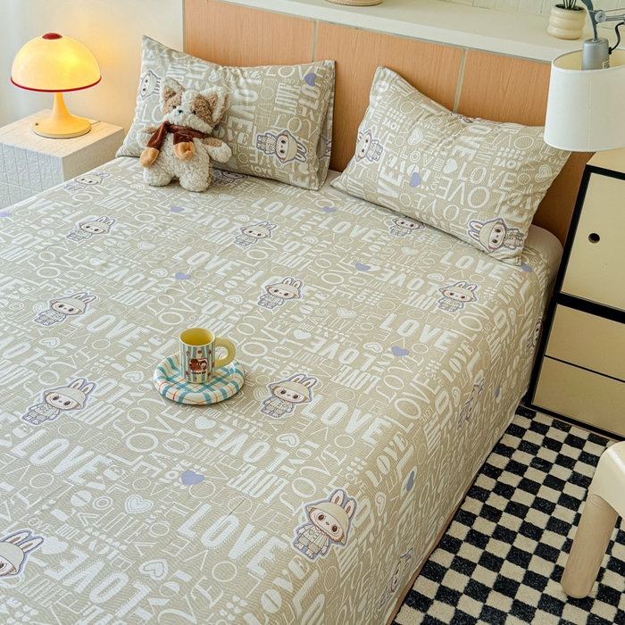 91家纺网 家纺一手货源 找家纺 金丝鸟家纺 2025新款全棉纯棉斜纹床单单品床单单件单床单-大床图 拉布兔兔