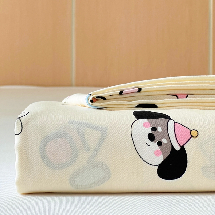 91家纺网 家纺一手货源 找家纺 金丝鸟家纺 2025新款全棉纯棉斜纹床单单品床单单件单床单-大床图 甜汪云趣