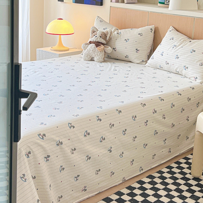 91家纺网 家纺一手货源 找家纺 金丝鸟家纺 2025新款全棉纯棉斜纹床单单品床单单件单床单-大床图 快乐小马