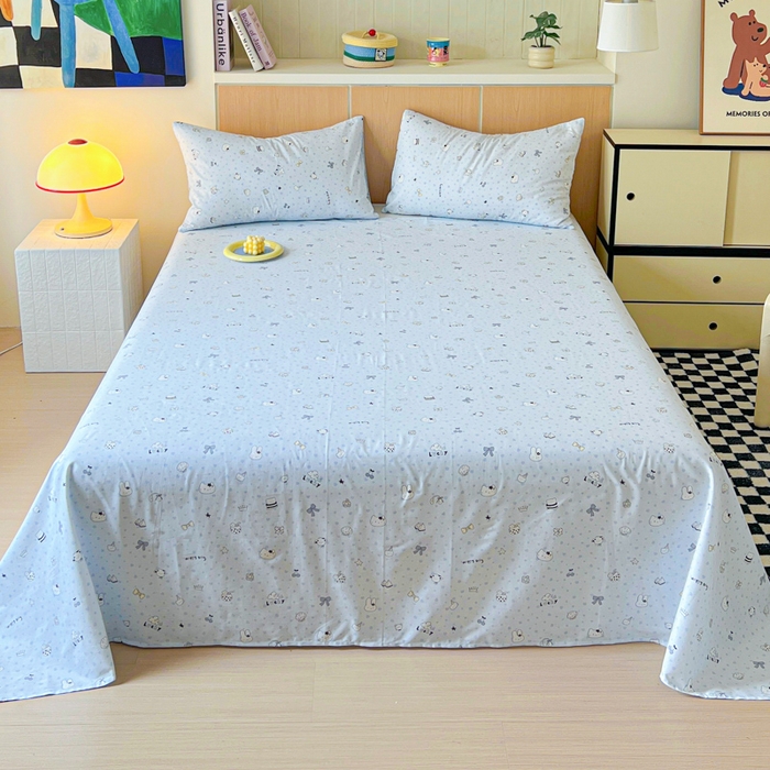 91家纺网 家纺一手货源 找家纺 （总）金丝鸟家纺 2025新款全棉纯棉斜纹床单单品床单单件单床单-大床图