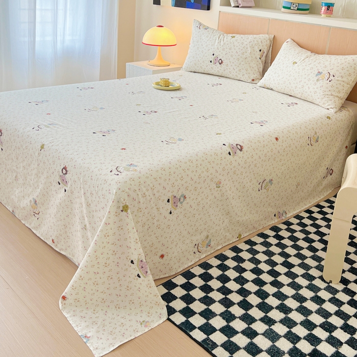 91家纺网 家纺一手货源 找家纺 金丝鸟家纺 2025新款全棉纯棉斜纹床单单品床单单件单床单-大床图 星轨漫步