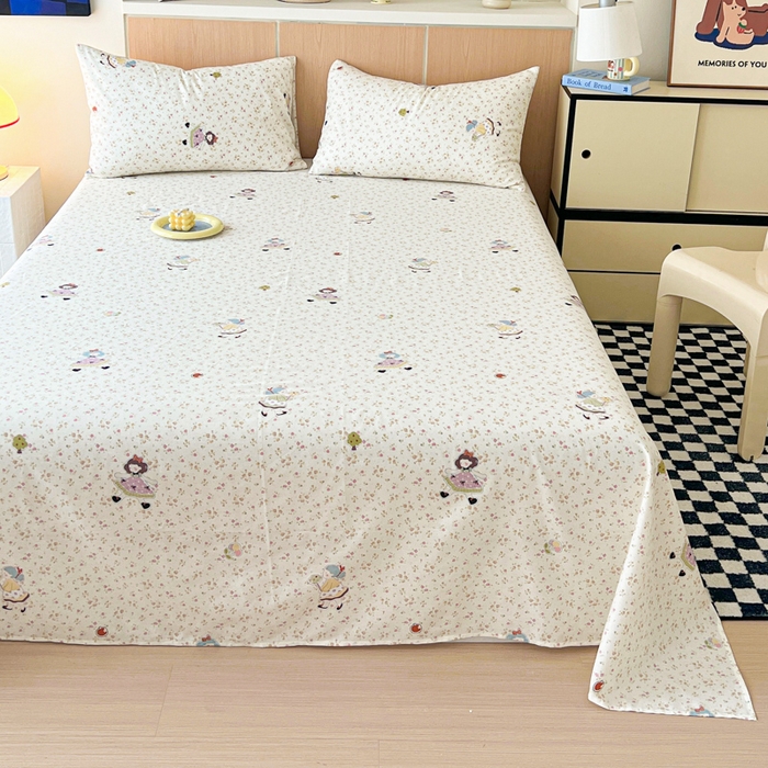 91家纺网 家纺一手货源 找家纺 金丝鸟家纺 2025新款全棉纯棉斜纹床单单品床单单件单床单-大床图 星轨漫步