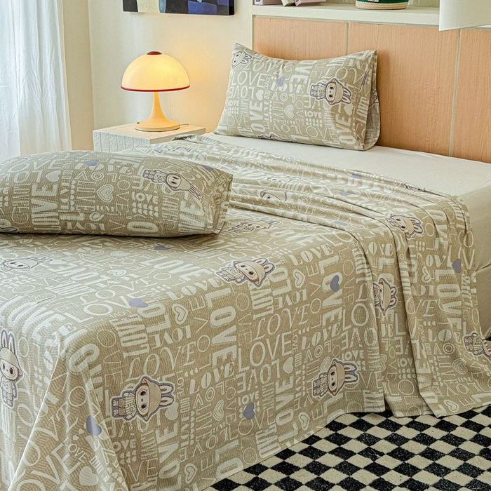 91家纺网 家纺一手货源 找家纺 金丝鸟家纺 2025新款全棉纯棉斜纹床单单品床单单件单床单-大床图 拉布兔兔